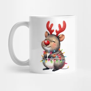 Christmas Red Nose Mouse Mug